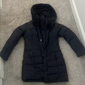 Larry Levine Midnight Puffer Jacket with Plush Hood